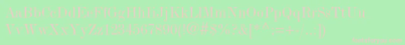 ModernmtstdCondensed Font – Pink Fonts on Green Background