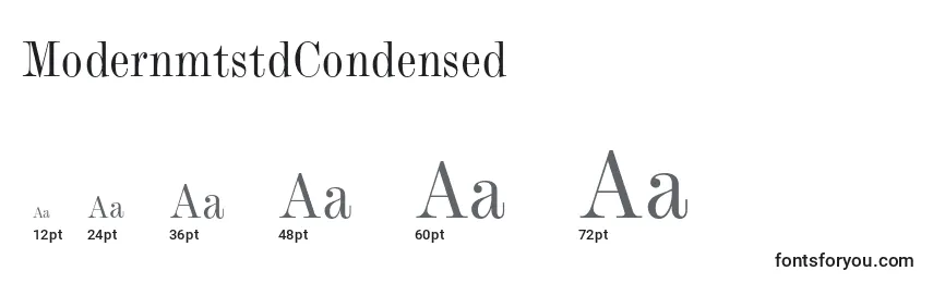 Размеры шрифта ModernmtstdCondensed