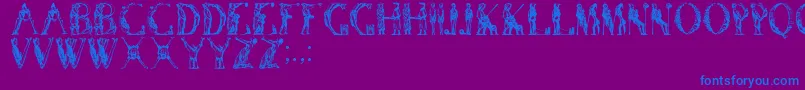 Manfont Font – Blue Fonts on Purple Background