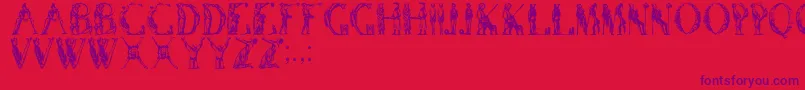 Manfont Font – Purple Fonts on Red Background