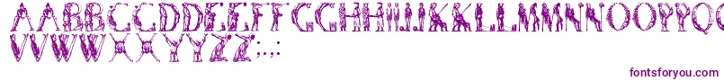 Manfont Font – Purple Fonts on White Background