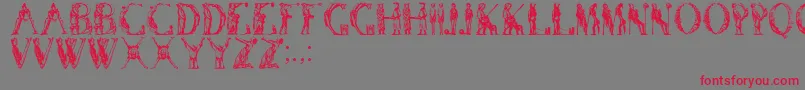 Manfont Font – Red Fonts on Gray Background