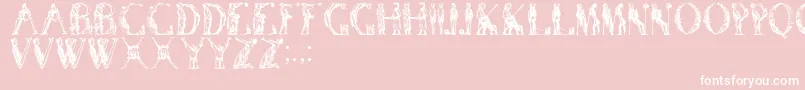 Manfont Font – White Fonts on Pink Background