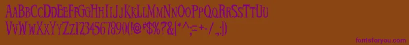 DemonNight Font – Purple Fonts on Brown Background