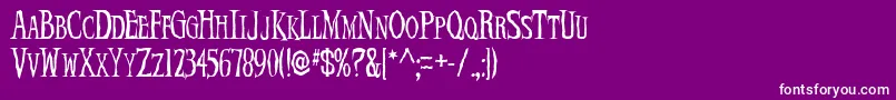 Weitere Informationen zur DemonNight-Schriftart DemonNight-Schriftart – Weiße Schriften auf violettem Hintergrund