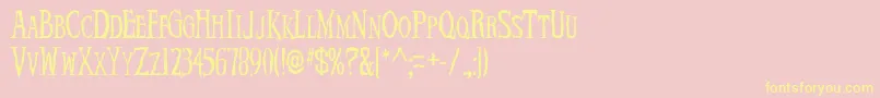 Weitere Informationen zur DemonNight-Schriftart DemonNight-Schriftart – Gelbe Schriften auf rosa Hintergrund