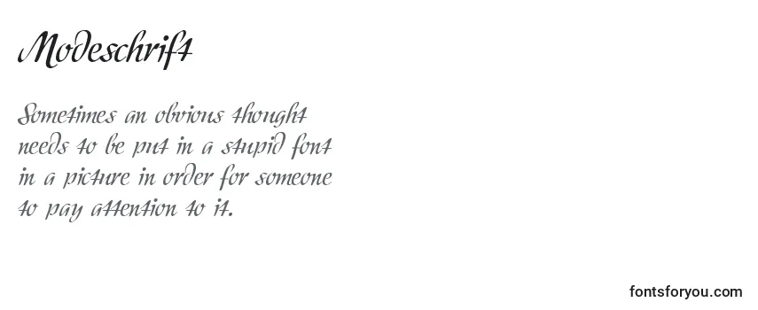 Review of the Modeschrift Font