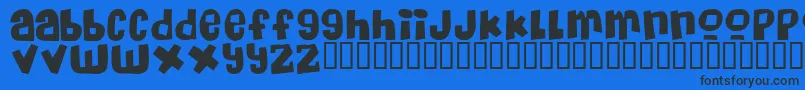 MassiveHeadacheii Font – Black Fonts on Blue Background