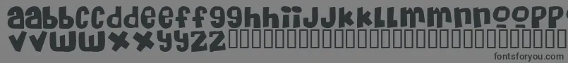 フォントMassiveHeadacheii – 黒い文字の灰色の背景