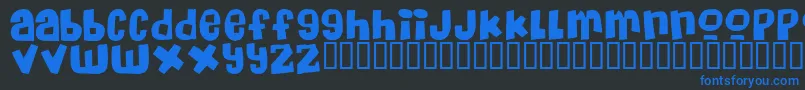 MassiveHeadacheii Font – Blue Fonts on Black Background