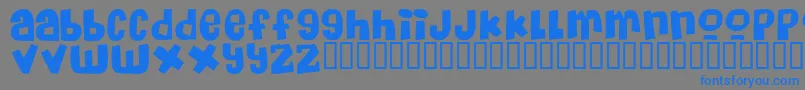 MassiveHeadacheii-Schriftart – Blaue Schriften auf grauem Hintergrund