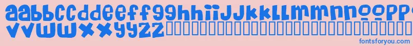 Weitere Informationen zur MassiveHeadacheii-Schriftart MassiveHeadacheii-Schriftart – Blaue Schriften auf rosa Hintergrund