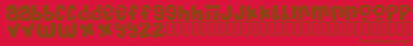 MassiveHeadacheii Font – Brown Fonts on Red Background