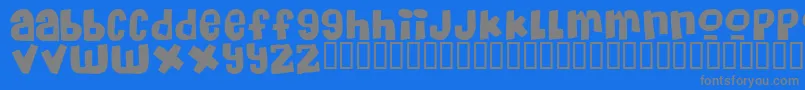 MassiveHeadacheii Font – Gray Fonts on Blue Background