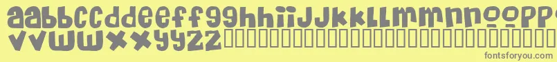 MassiveHeadacheii Font – Gray Fonts on Yellow Background