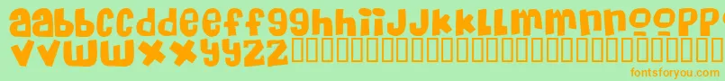 MassiveHeadacheii Font – Orange Fonts on Green Background