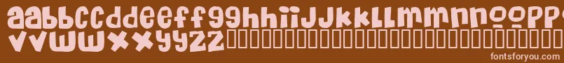 MassiveHeadacheii Font – Pink Fonts on Brown Background