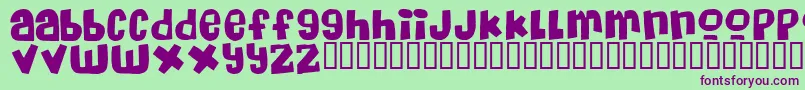 MassiveHeadacheii Font – Purple Fonts on Green Background