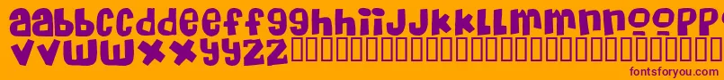 MassiveHeadacheii Font – Purple Fonts on Orange Background