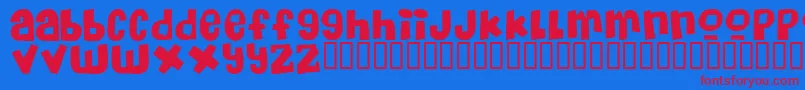 MassiveHeadacheii Font – Red Fonts on Blue Background