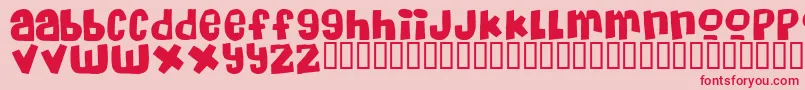 MassiveHeadacheii Font – Red Fonts on Pink Background