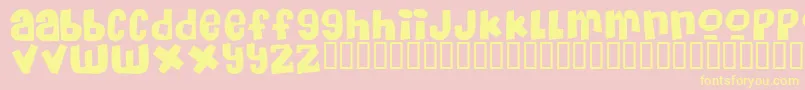 MassiveHeadacheii-Schriftart – Gelbe Schriften auf rosa Hintergrund