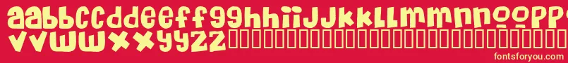 MassiveHeadacheii Font – Yellow Fonts on Red Background