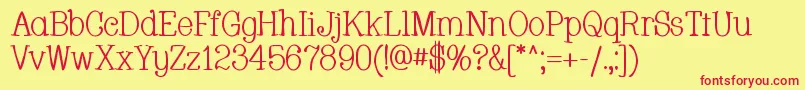 Whackad ffy Font – Red Fonts on Yellow Background