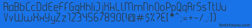 Eclectic Font – Black Fonts on Blue Background