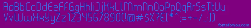 Eclectic-fontti – siniset fontit violetilla taustalla