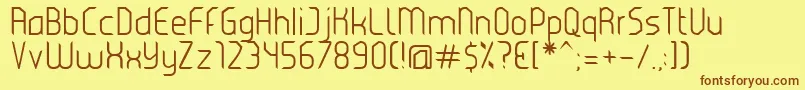 Eclectic Font – Brown Fonts on Yellow Background