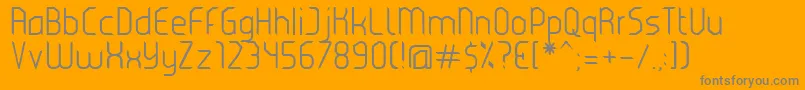 Eclectic Font – Gray Fonts on Orange Background