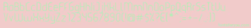 Eclectic Font – Green Fonts on Pink Background