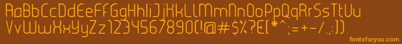 Eclectic Font – Orange Fonts on Brown Background