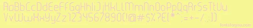 Eclectic Font – Pink Fonts on Yellow Background