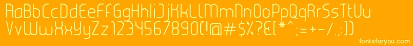 Eclectic Font – Yellow Fonts on Orange Background
