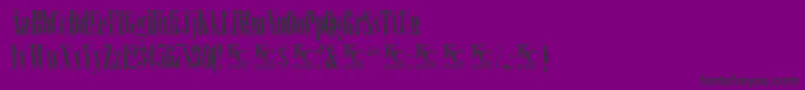 LoadupongunsKcfontsdemo Font – Black Fonts on Purple Background