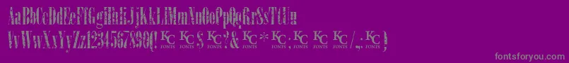 フォントLoadupongunsKcfontsdemo – 紫の背景に灰色の文字