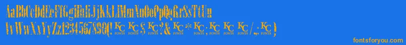 fuente LoadupongunsKcfontsdemo – Fuentes Naranjas Sobre Fondo Azul
