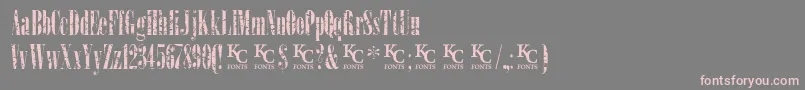 LoadupongunsKcfontsdemo Font – Pink Fonts on Gray Background