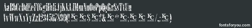 LoadupongunsKcfontsdemo Font – White Fonts on Black Background