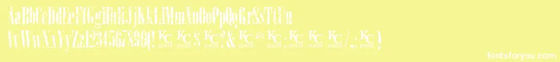 Police LoadupongunsKcfontsdemo – polices blanches sur fond jaune