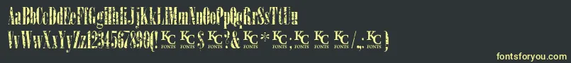 LoadupongunsKcfontsdemo Font – Yellow Fonts on Black Background