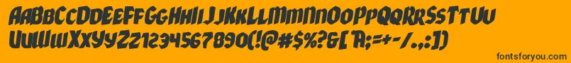 Xmasxpressrotal Font – Black Fonts on Orange Background