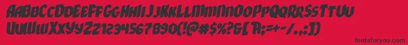 Xmasxpressrotal Font – Black Fonts on Red Background