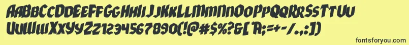 Xmasxpressrotal Font – Black Fonts on Yellow Background