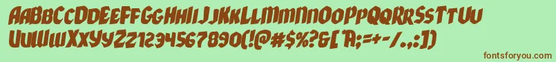 Xmasxpressrotal Font – Brown Fonts on Green Background