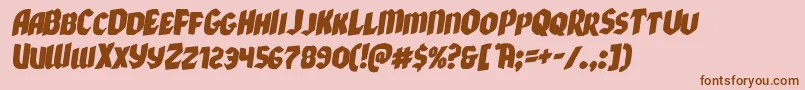 Xmasxpressrotal Font – Brown Fonts on Pink Background