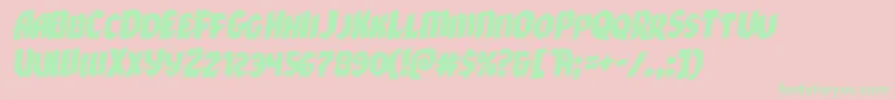 Xmasxpressrotal Font – Green Fonts on Pink Background