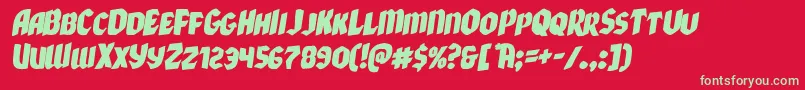 Xmasxpressrotal Font – Green Fonts on Red Background